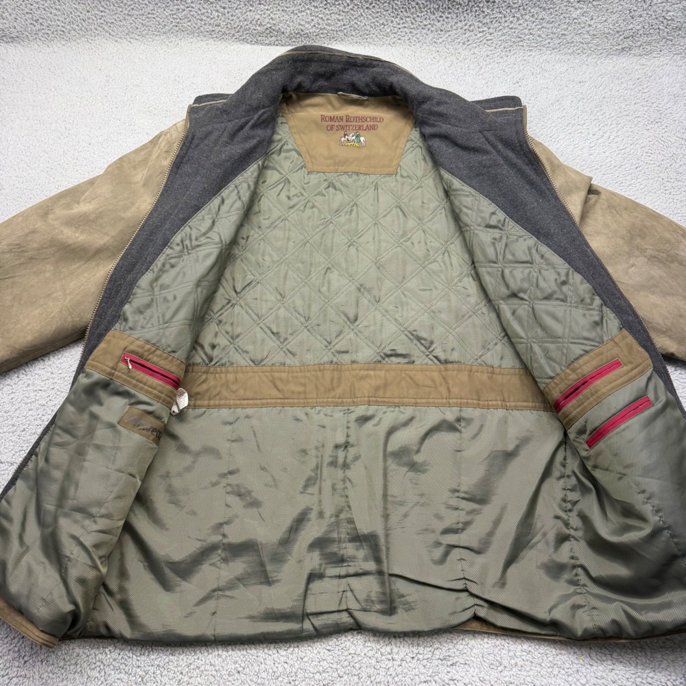 Roman Rothschild of Switzerland 923030 Size 25 Mens XL Amaretta Faux Suede Coat - Picture 9 of 16